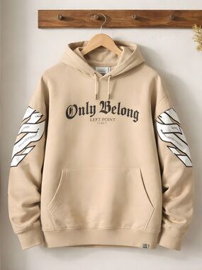 Left Point Beige Bugs Bunny Rhinestone Hoodie * Size XL